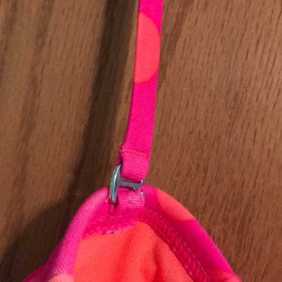 Arizona Jean Co Polka Dot Bikini Bow Pink Orange - Picture 5 of 6